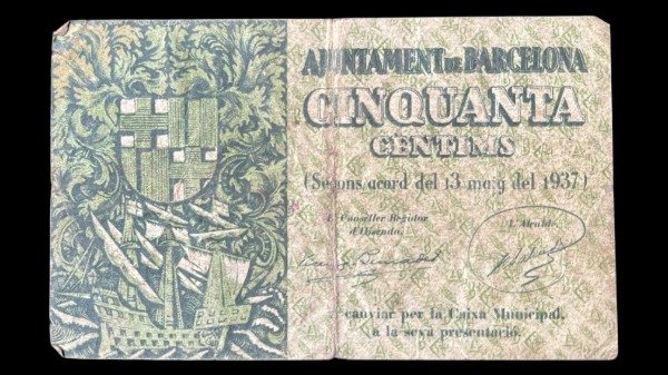 Producto - Guerra Civil Española. Barcelona (1937) 50 Centimos - 0