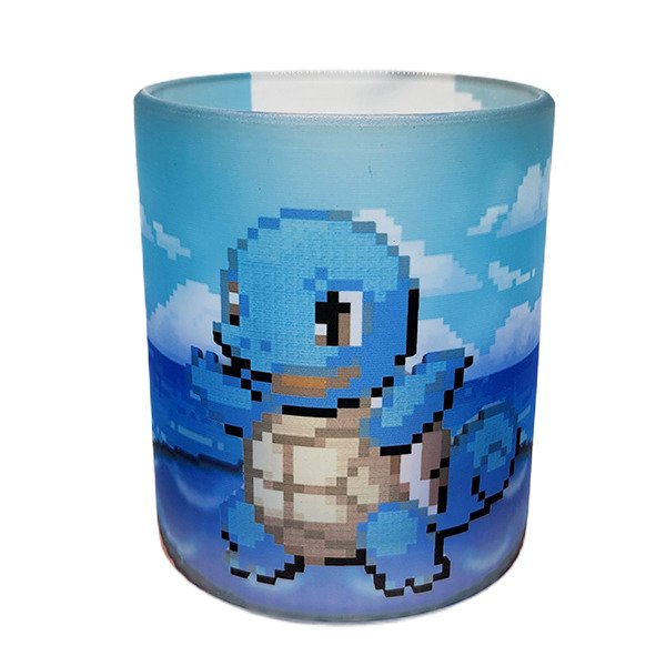 Producto - Vaso Taza De Vidrio Esmerilado Pokemon Squirtle PIXELGAMING
