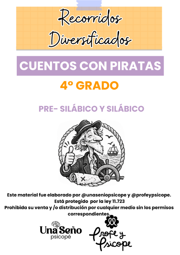 Producto - CUENTOS CON PIRATAS: Recorridos diversificados de alfabetización 3 niveles - 0