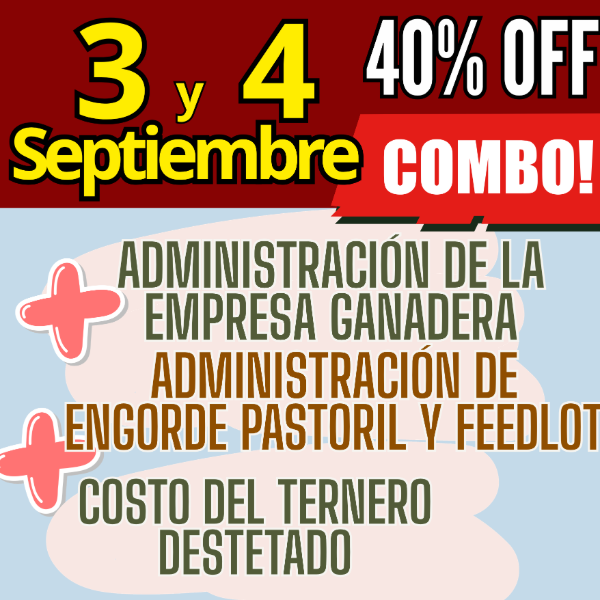 Producto - COMBO 3 CURSOS:Gestión Ganadera + Costo del Ternero + Engorde Pastoril y Feedlot - 0