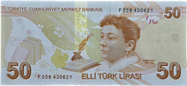 Producto - Turquia 50 Liras (2024) Presidente Mustafa Kemal Atatürk Pick.225a Unc - 1