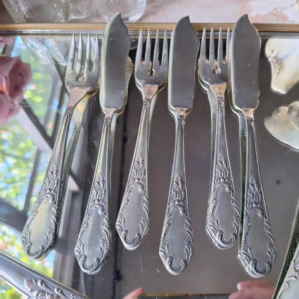 Producto - 9 pares de cubiertos para pescado - 0