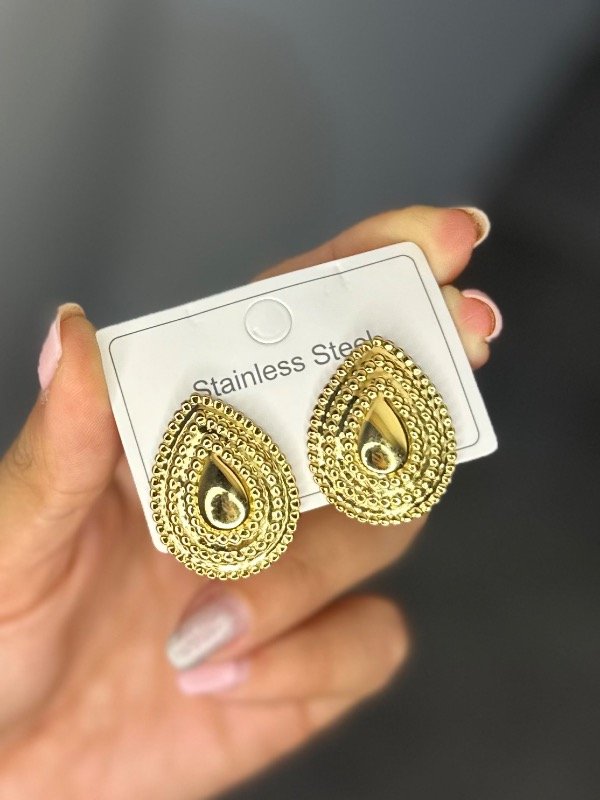 Producto - Aros hoja dorado