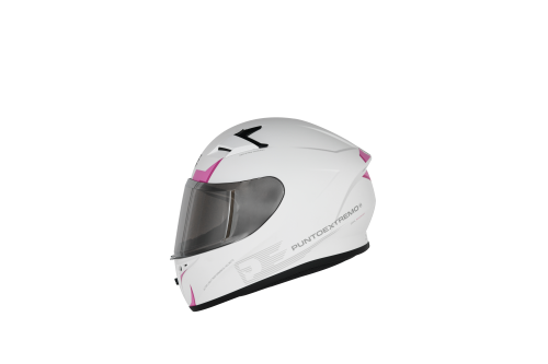 Producto - Casco Punto Extremo Loki Blanco con Rosa - 1