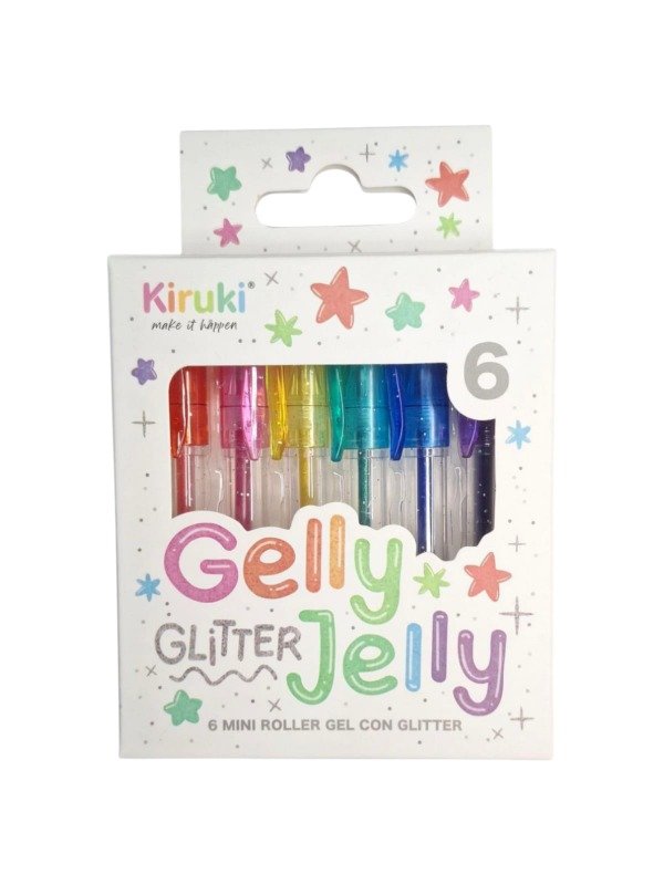 Producto - Bolígrafo Kiruki Mini Roller Gel X6 Surtido - Glitter