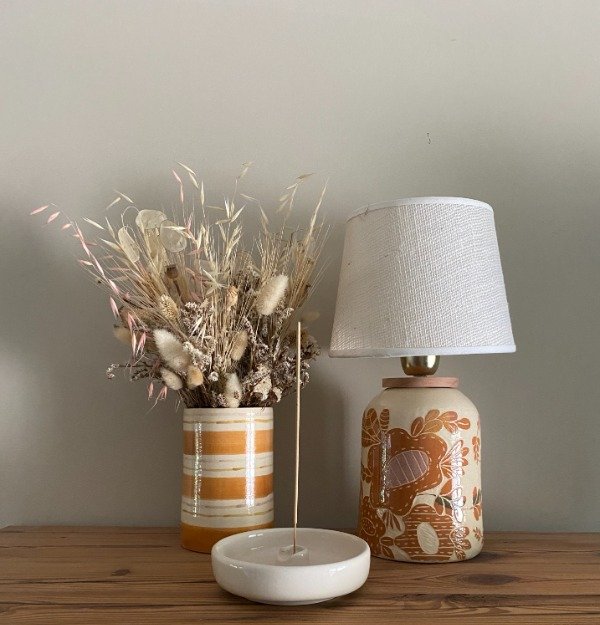 Producto - Lámpara Tambor Flor Marrón claro- A pedido