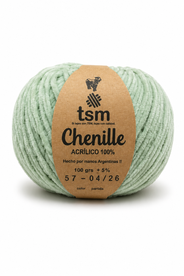 Producto - CHENILLE - 57 VERDE MALVA