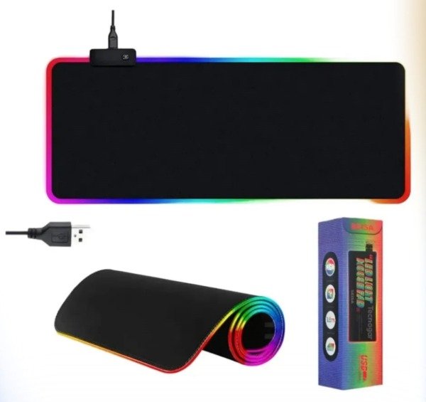 Producto - MOUSE PAD GAMER XL 80X30 CM RGB LUZ LED USB