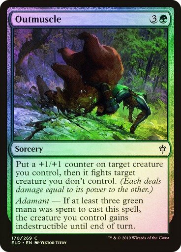 Producto - Outmuscle Foil  Throne of Eldraine