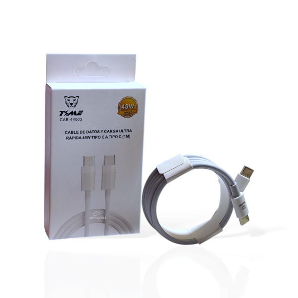 Producto - CAB-44003 CABLE TIME TIPO C A TIPO C 1M 45W (CAB-44002)