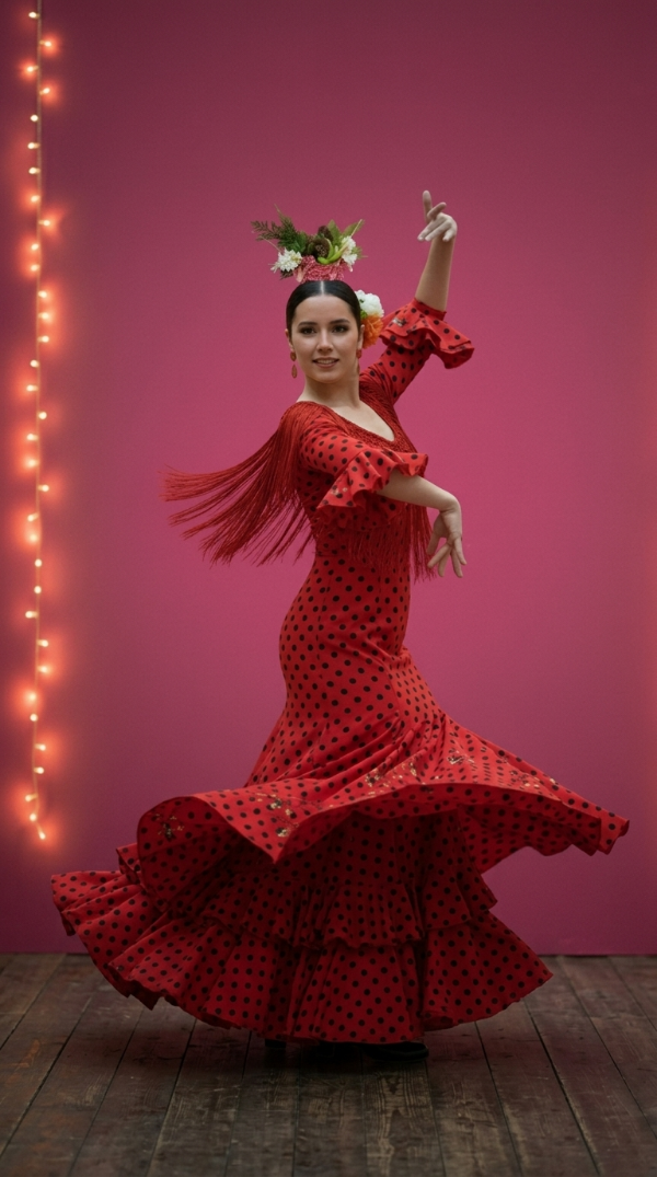 Producto - Flecos Circulares para Escote Rojo PRE VENTA