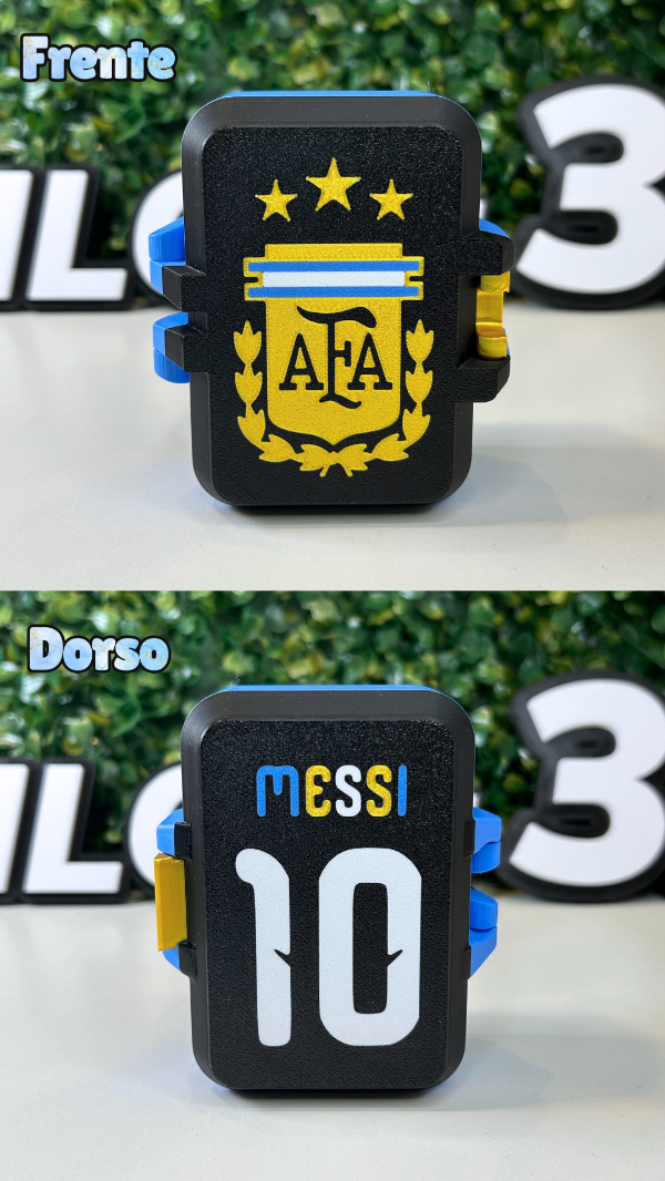 Producto - Caja Porta Figuritas Doblefaz (Afa selección-Messi 10)
