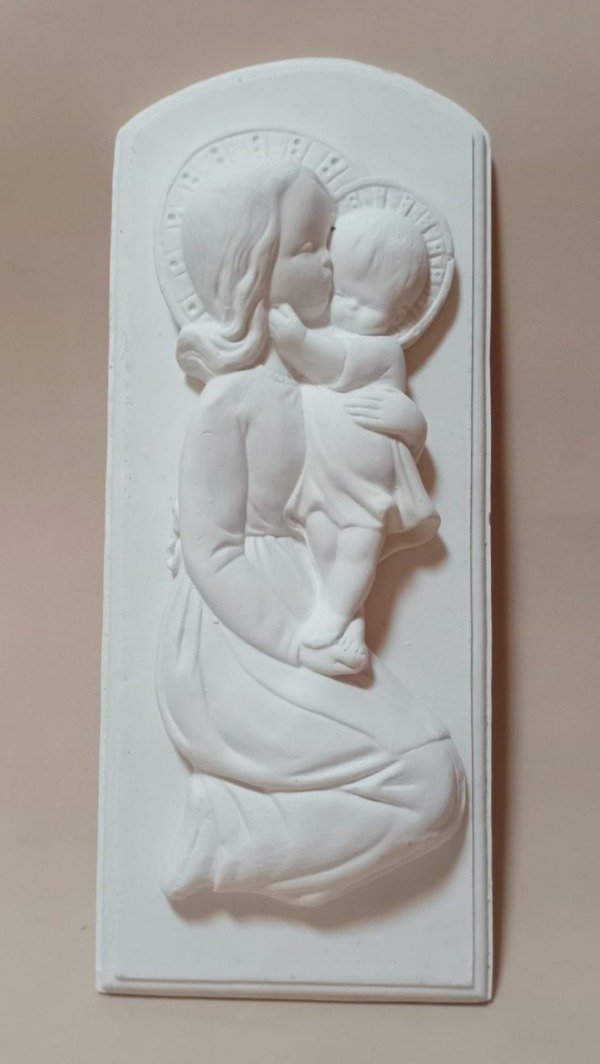 Producto - Virgen con niño con marco 35x15 cm. - R86