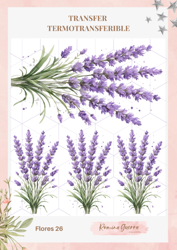 Producto - Transfer termotransferible - Flores 26