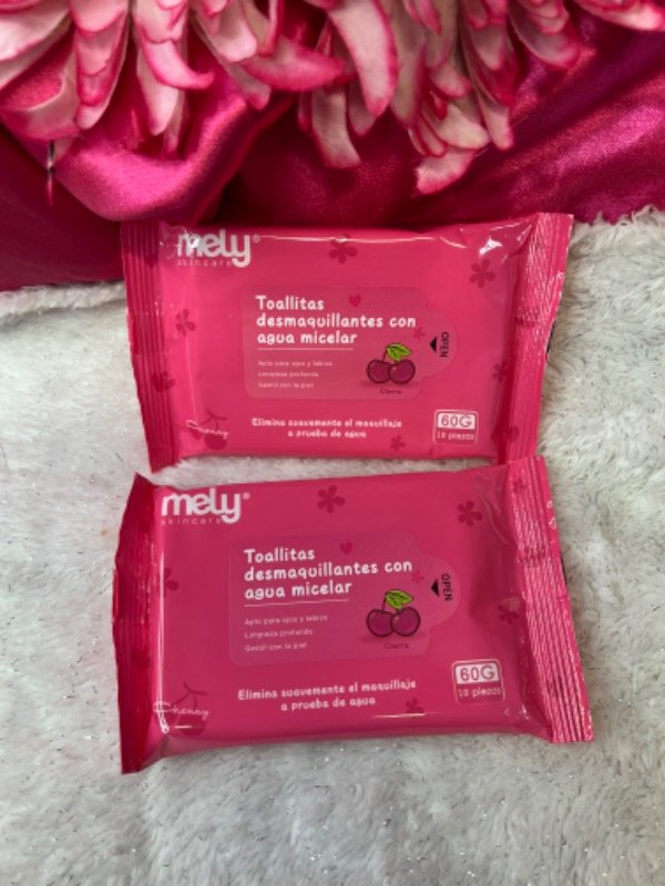Producto - Toallita desmaquillantes con agua micelar-Mely