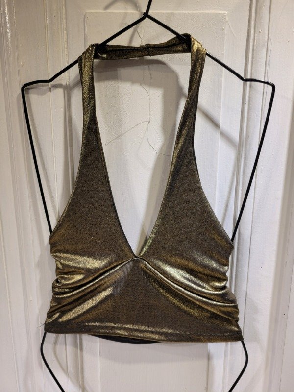 Producto - Top AICONIC dorado Nuevo c/etiq Talle S - PRECIO: 16X