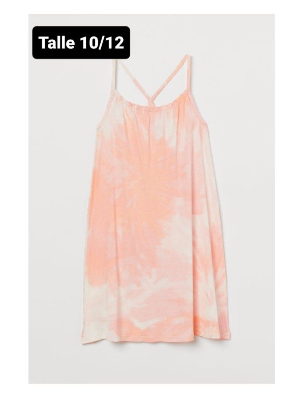 Vestido algodon HyM talle 10/12 rosa
