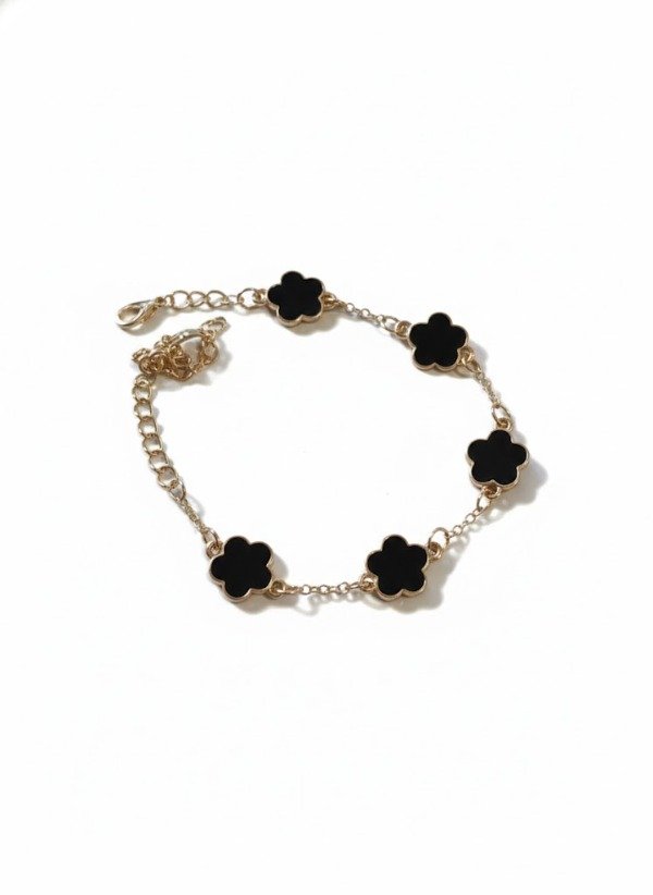 Producto - PULSERA FLORES NEGRAS - IMPORTADA
