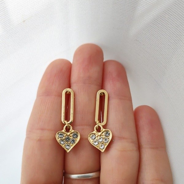 Producto - Aros Pasantes corazón colgante AD