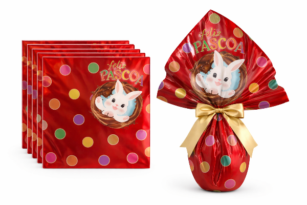 Producto - Envoltorio Huevo de Pascua 18cm lunares