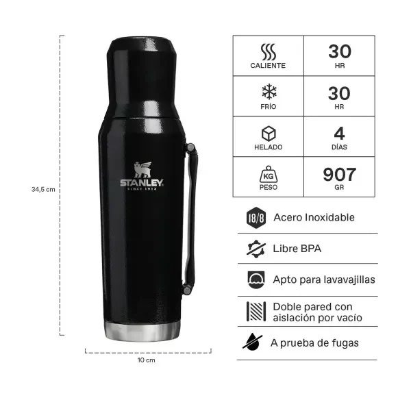 Producto - Termo Stanley 2 En 1 Mate Ideal Sistem Manija De Goma 1.2l - 15