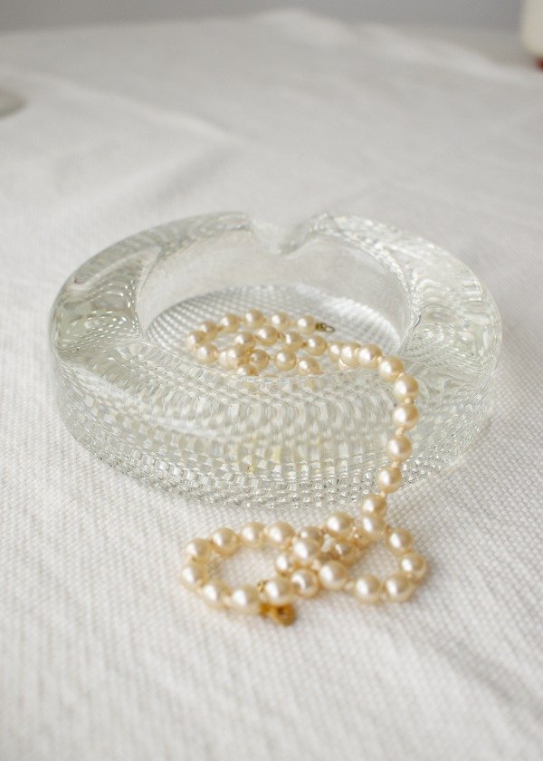 Producto - Cenicero de vidrio transparente vintage - 0