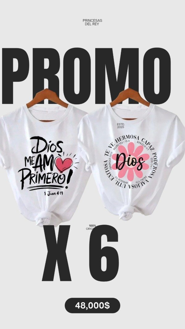 Producto - Pak x 6 remeras