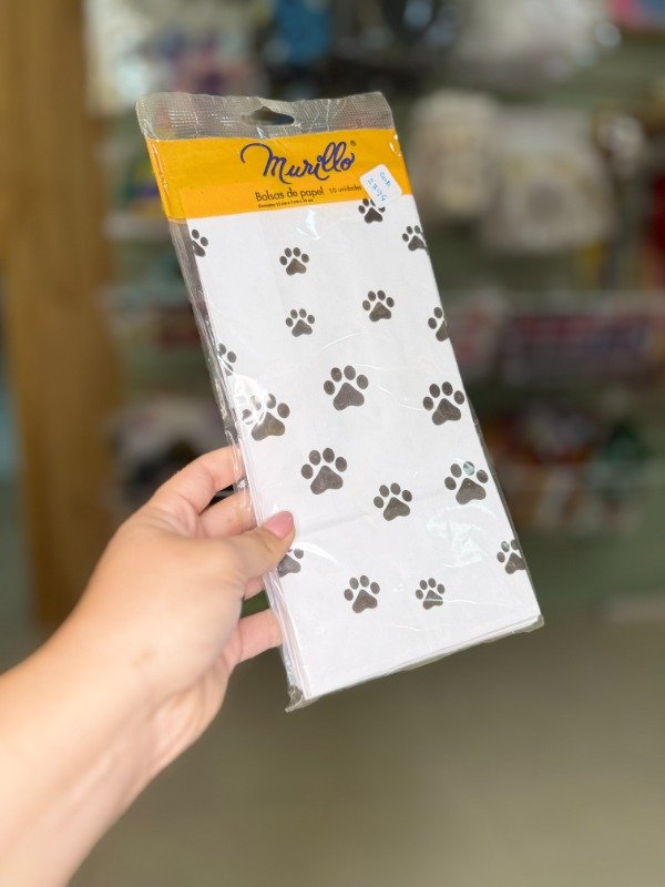 Producto - Bolsa cotillón patitas de perro x10u