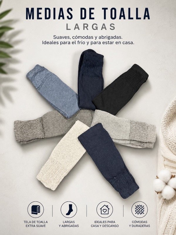 Producto - Medias de toalla largas (Precio por docena)