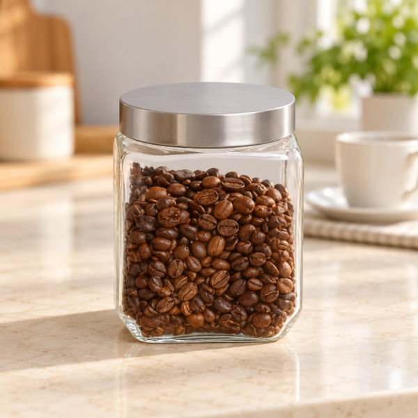 Producto - FRASCO DE VIDRIO CON TAPA METALICA HERMETICO  GRANDE 1300ML - 2
