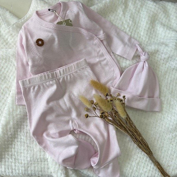 Producto - Ajuar de 3 piezas Rosa bebé