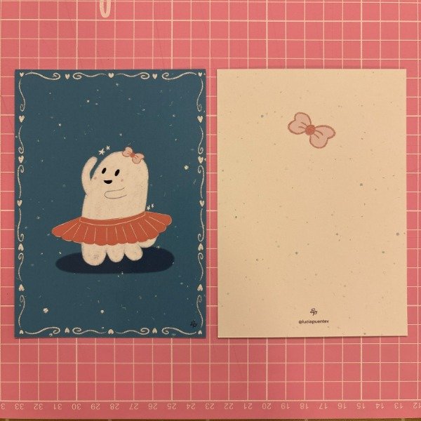 Producto - Postal Pequeños Fantasmas - Bailarín