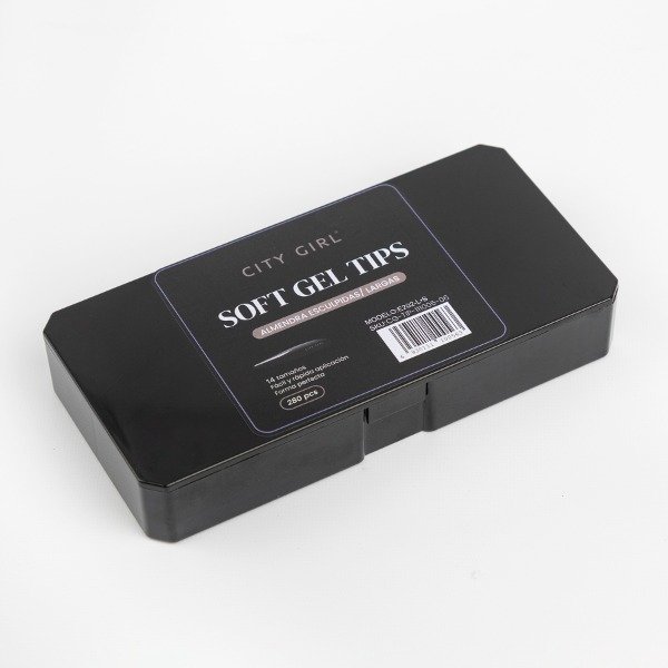 Producto - TIPS SOFT GEL ALMENDRA ESCULPIDAS/LARGAS 280PCS CITY GIRL E202-LS
