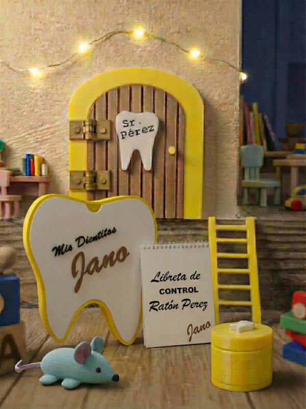 Producto - Puerta + Escalera + Cajita + Portadientes con pinza y Libreta Control