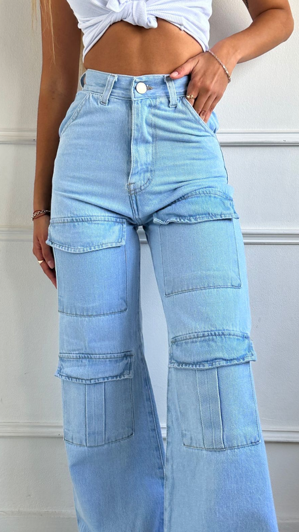 Jean wide leg cargo astrid — imagen 2