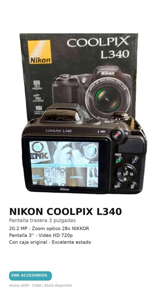 Producto - Cámara fotográfica digital Nikon COOLPIX L340 - 2