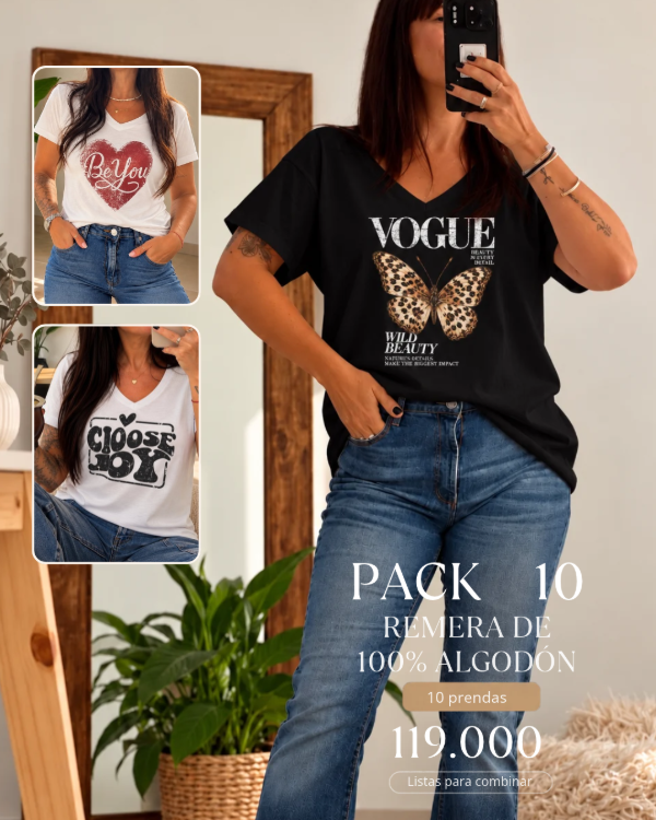 Producto - Pack X 10 Remeras de algodón