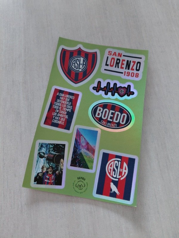 Producto - Planchitas de stickers - Fútbol San Lorenzo