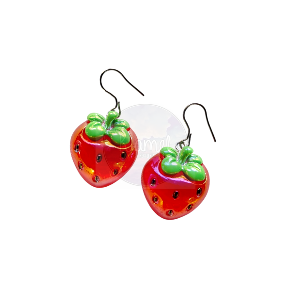Producto - Aros frutillas tornasolados