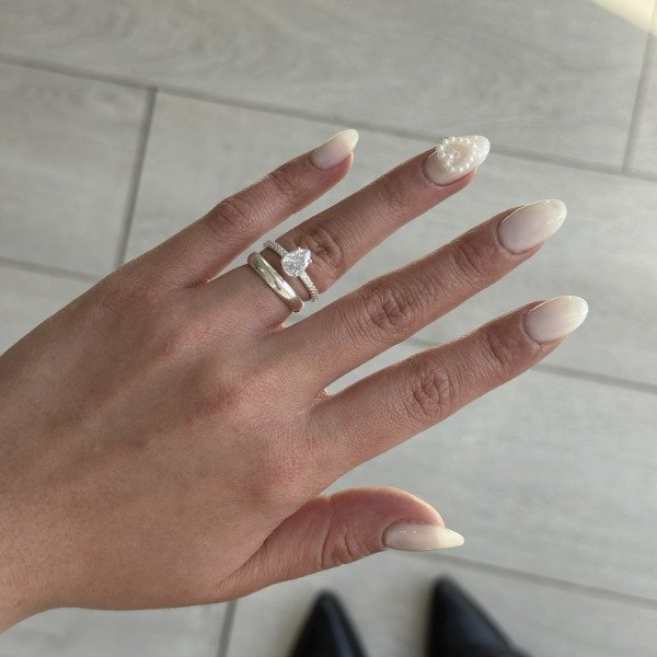 Producto - Anillo cintillo cubics gota y m. pavé - 0