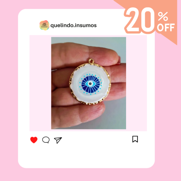 Producto - Ojo turco circulo dorado