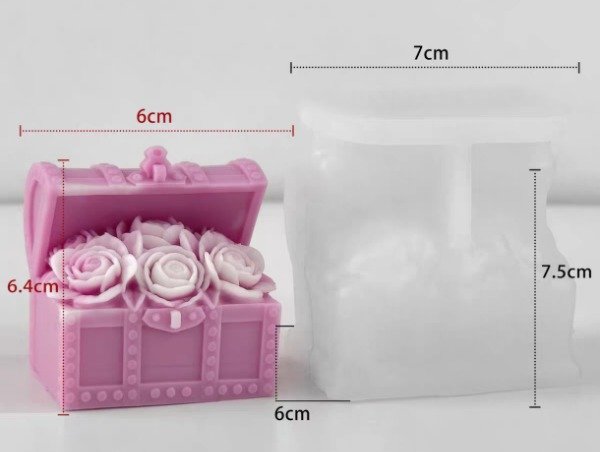 Producto - Molde cofre rosas - 1