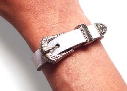 Producto - Brazalete Cuero Jana blanco