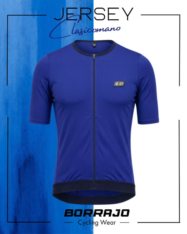 Producto - JERSEY BORRAJO CLASICOMANO AZUL FRANCIA