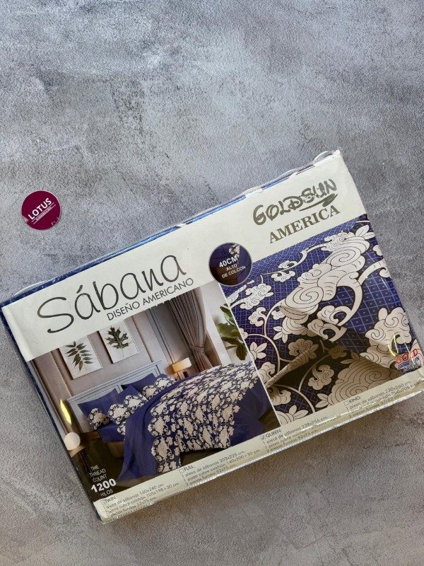 Producto - Sábanas Queen Diseño Azul