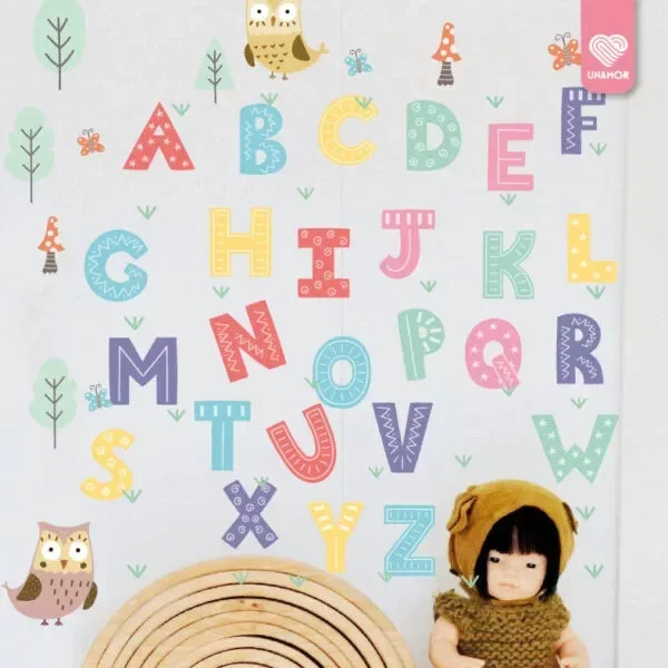 Producto - 3162D   PLANCHA LETRAS Y BUHOS