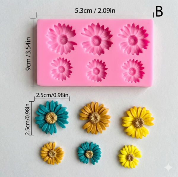Producto - Molde doble girasoles 2 tamaños