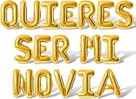Producto - Quieres ser mi novia DORADO