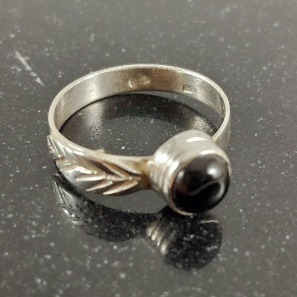 Producto - Anillo de plata 925 con Obsidiana