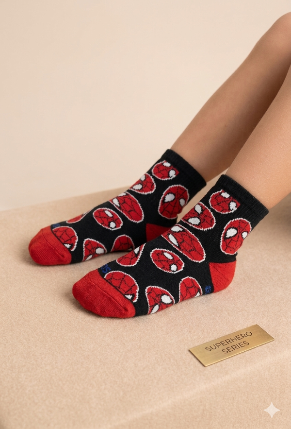 Producto - MEDIAS INFANTILES PM SPIDERMAN NEGRO